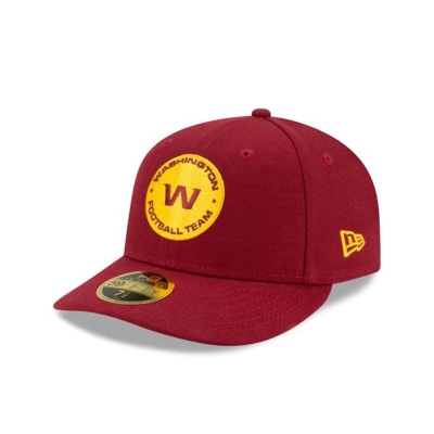Red Washington Football Team Hat - New Era NFL Basic Low Profile 59FIFTY Fitted Caps USA6419752
